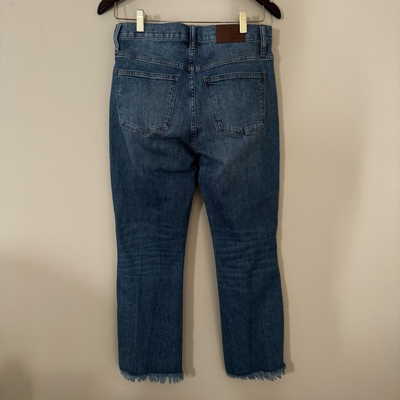 Madewell Cali Demi-Boot Frayed Leg Cotton Blend Jeans Size 28 - Picture 5 of 8